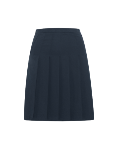 Plain Navy Designer Pleated 6th Form Skirt