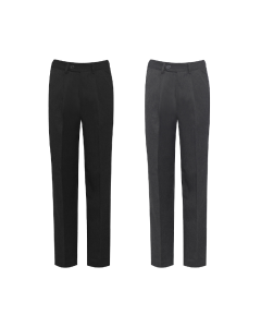 Plain Boys Elasticated Pleated Trousers