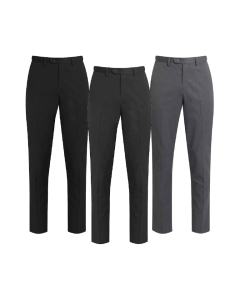 Plain Senior Boys Slim Fit Trousers