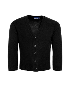 Plain Black Knitted Cardigan
