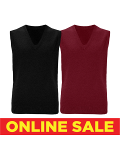 Plain Knitted V-Neck Slipover