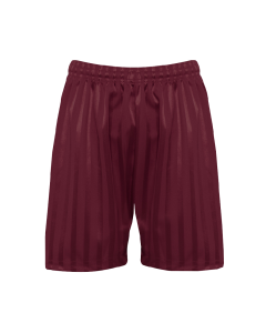 Plain Burgundy PE Shadow Shorts
