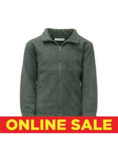 Plain Grey Full Zip Fleece Jacket