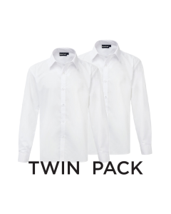 Plain White Boys Long Sleeve Shirt