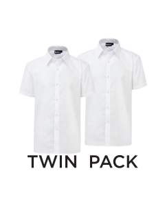 Plain White Boys Short Sleeve Shirt (Yr 5 & 6)