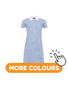 Plain Junior Gingham Dress (contrast collar)