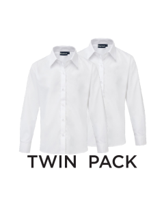 Plain White Boys Long Sleeve Shirt (Yr 5 & 6)