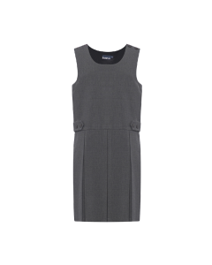 Plain Grey Junior Pinafore Dress