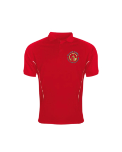Red & White Unisex PE Polo Shirt