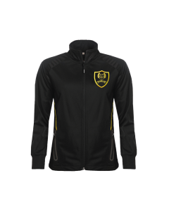 Black & Gold Girls PE Full Zip Training Top