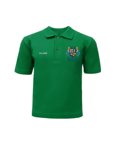 Kelly Green Badged PE Polo Shirt