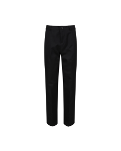 Plain Black Junior Boys' Regular Fit Trousers