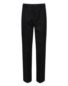 Plain Black Junior Boys' Regular Fit Trousers
