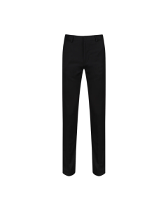 Plain Black Senior Boys' Slim Fit Trousers
