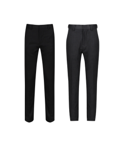 Plain Senior Boys' Slim Fit Trousers
