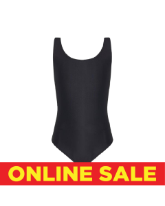 Plain Black Girls Swimming Costume 