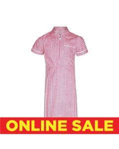 Plain Red Junior Gingham Dress