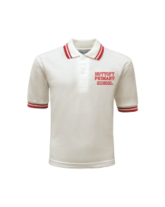 White & Red PE Polo Shirt