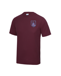Burgundy Unisex PE T-Shirt