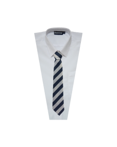 TI-018 Navy & Silver Elasticated Tie 