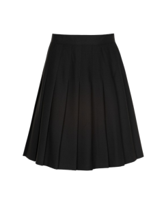 Plain Black Pleated Skirt