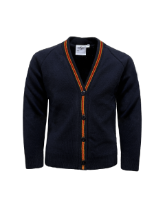 Navy & Red Knitted Cardigan