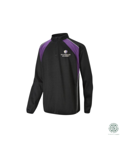 Black & Purple 1/4 Zip PE Track Top