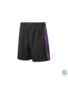 Plain Black & Purple Boys' PE Shorts