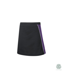 Plain Black & Purple Girls' PE Skort