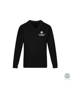 Black Knitted V-Neck Jumper