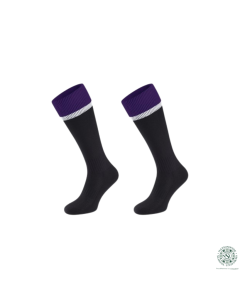 Plain Black & Purple Sports Socks