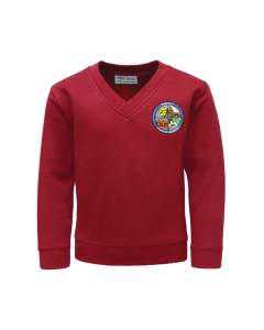 Claret V Neck Sweatshirt