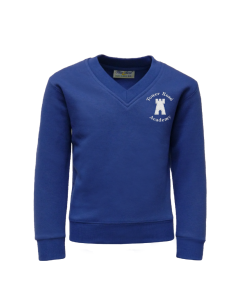 Deep Royal V Neck Sweatshirt