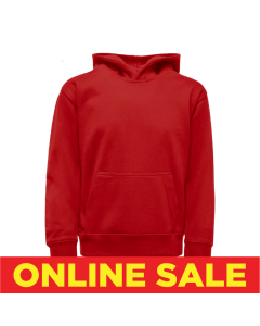 Plain Red Pull Over Hooded Sweatshirt