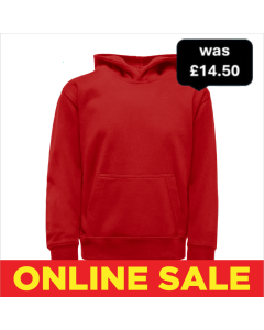 Plain Red Pull Over Hooded Sweatshirt