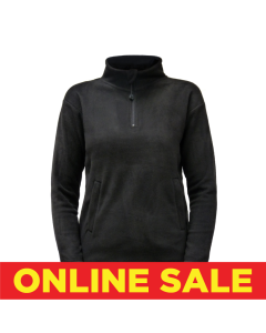 Plain Black 1/4 Zip Fleece Jacket