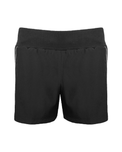 Plain Black & Silver Girls Performance PE Shorts
