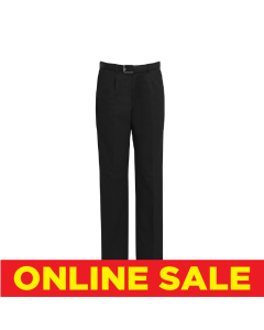 Plain Black Senior Boys' Trousers