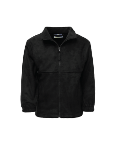 Plain Black Full Zip Fleece Jacket