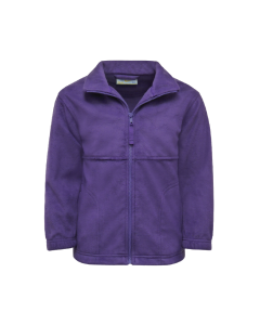Plain Purple Full Zip Fleece Jacket