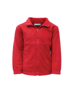 Plain Red Full Zip Fleece Jacket