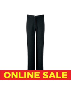 Plain Black Senior Girls' Shaped Leg Trousers