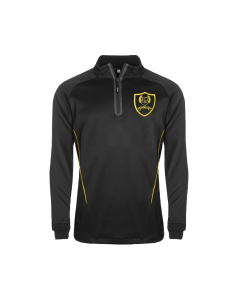 Black & Gold Boys' PE 1/4 Zip Training Top