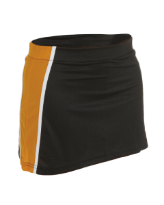 Plain Black, Amber & White Girls' PE Skort