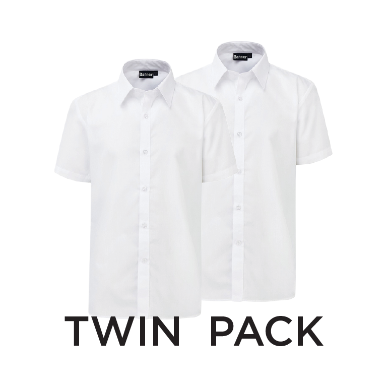 Plain White Boys Short Sleeve Shirt