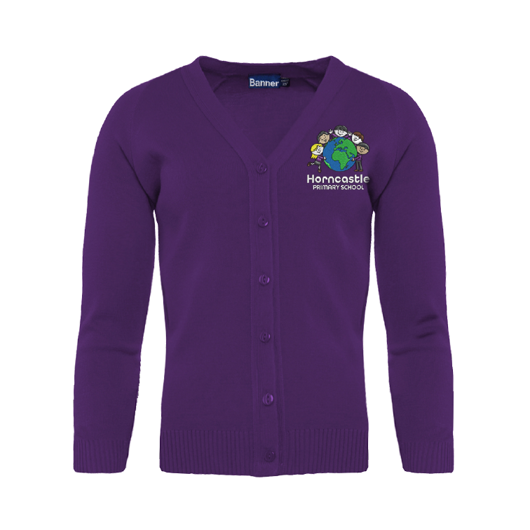 Purple school cardigan top