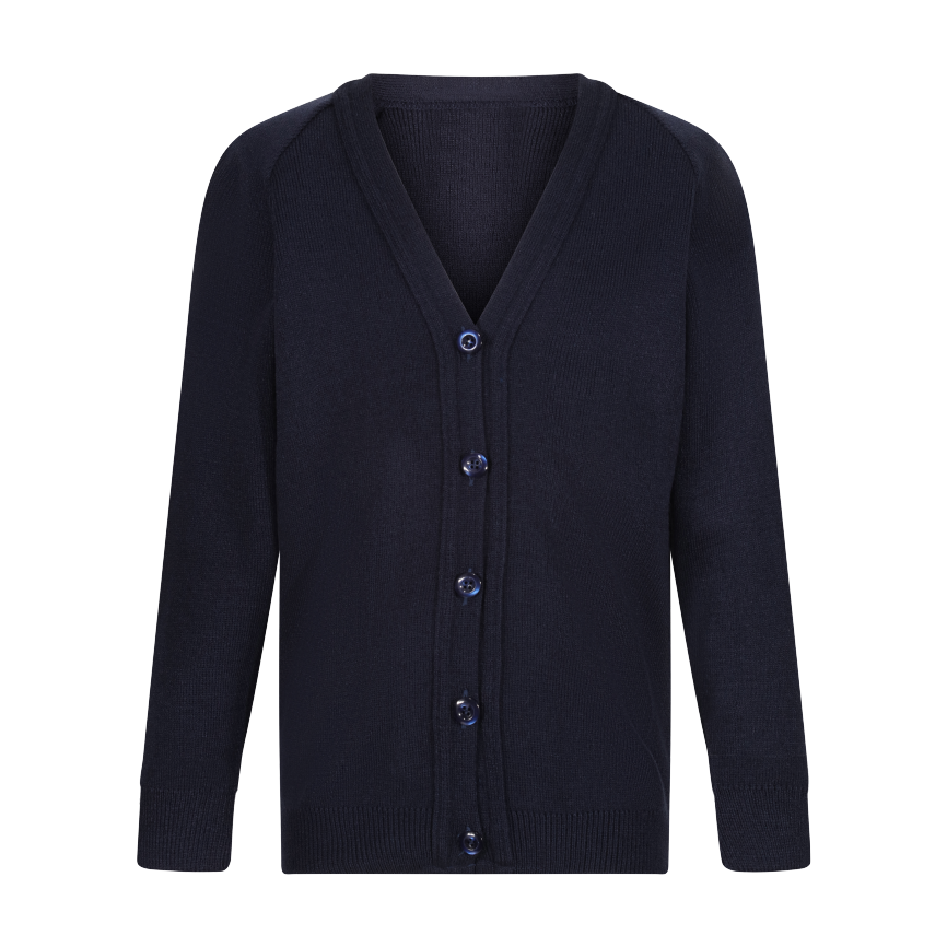 Plain Navy Knitted Cardigan