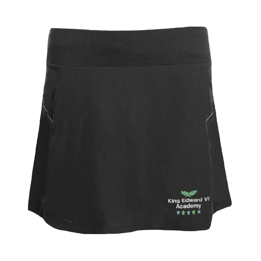 Black Silver Girls' PE Skort