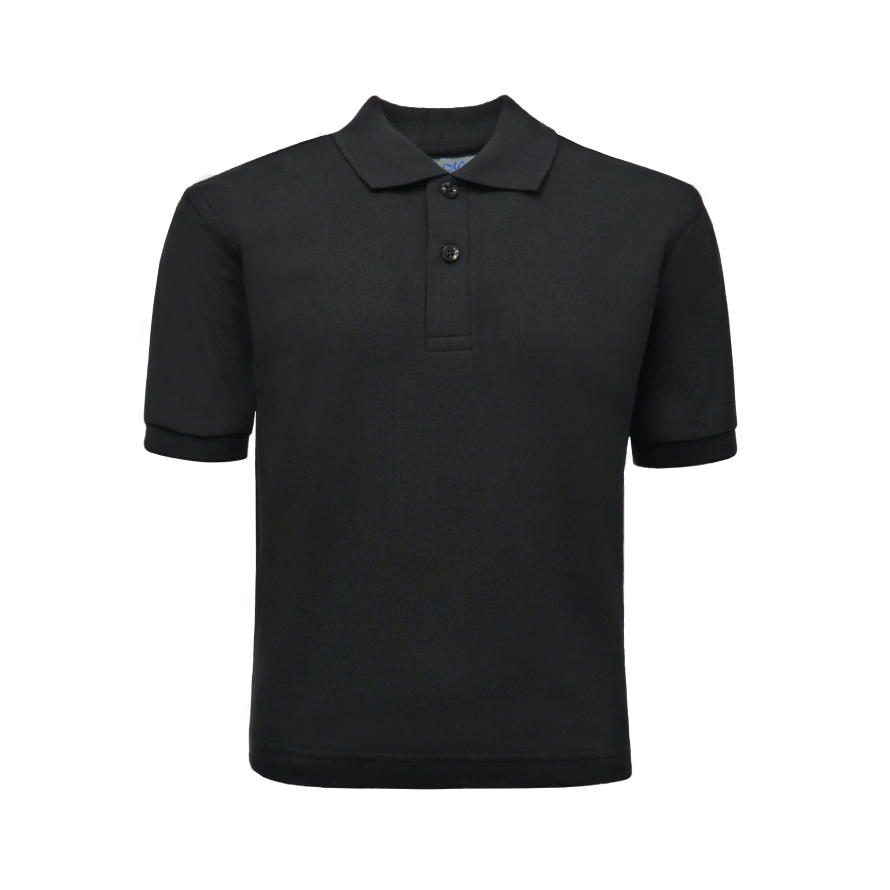 Black school polo shirts cheap