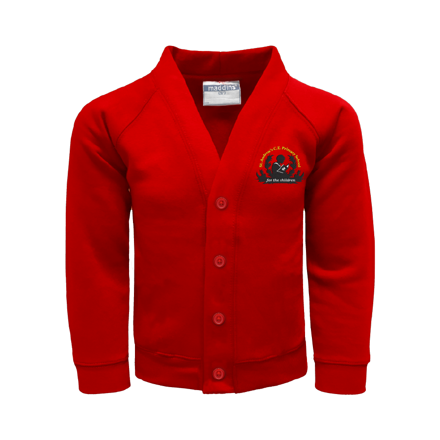 Red school cardigan top